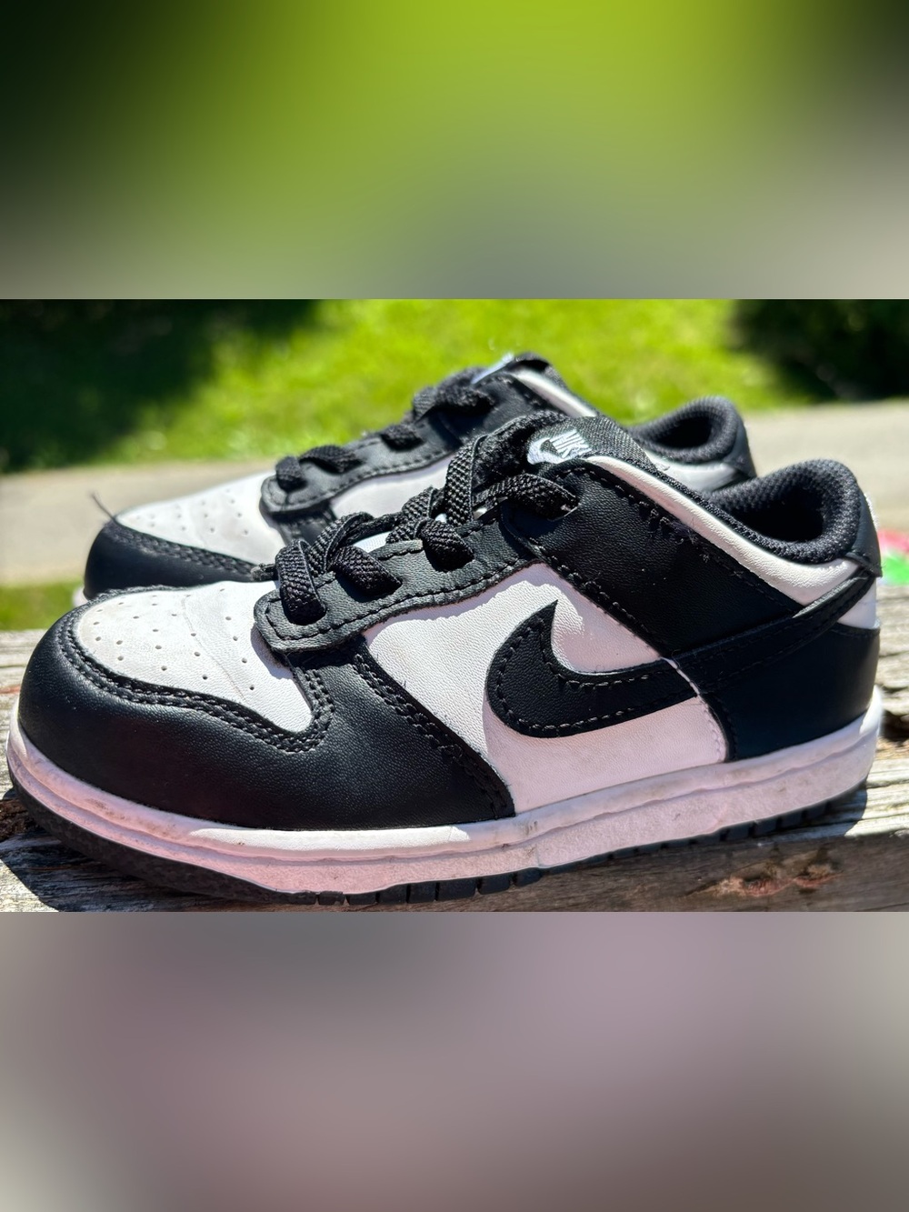 Nike Kids Black and White Low-Top Sneakers — Youth Athletic Shoes - Picture 3 of 5